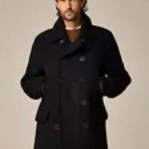 J Crew Dock peacoat in wool blend with PrimaLoft® in black
